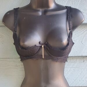 Black Lace Half cup Bra